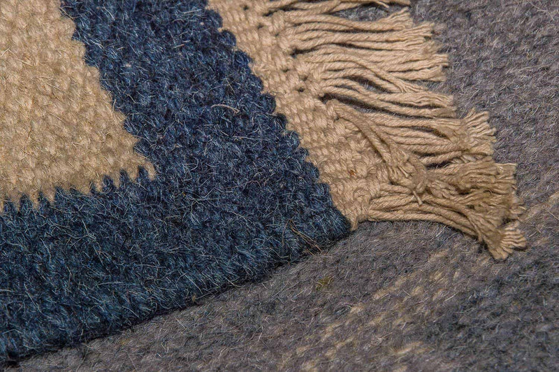 Runner Kelim matta - trendig - 250 x 80 cm - blå