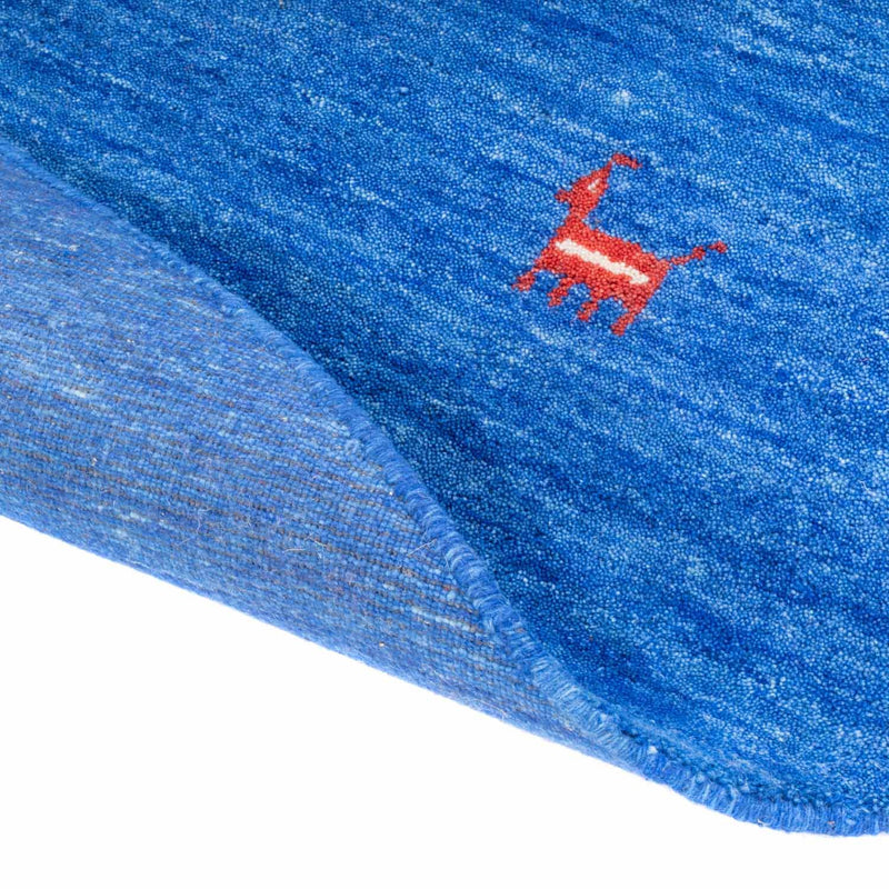 Gabbeh-matta - Softy runt  - 250 x 250 cm - blå