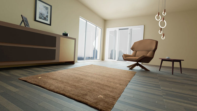 Gabbeh-matta - Indus - 250 x 200 cm - brun