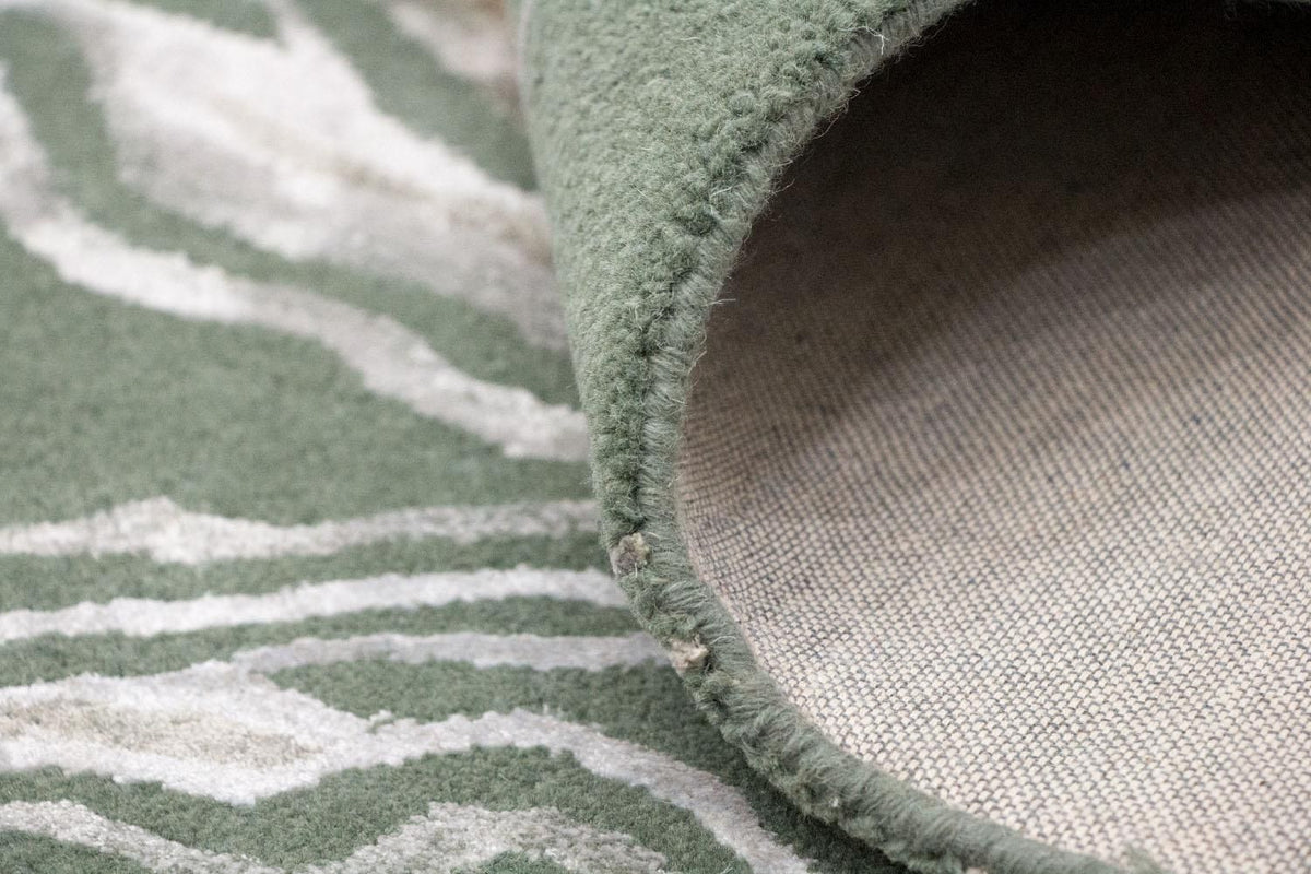 Designermatta - 242 x 153 cm - grön