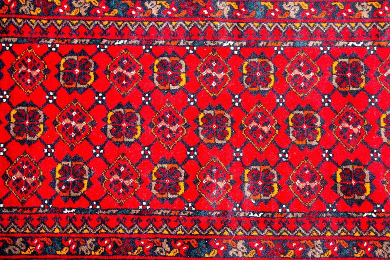 Runner Afghansk matta - Bukhara - 257 x 83 cm - röd