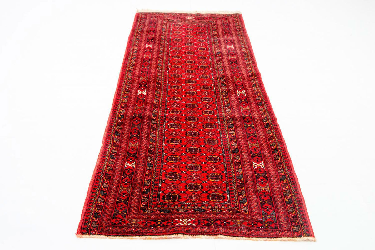 Runner Afghansk matta - Bukhara - 257 x 83 cm - röd