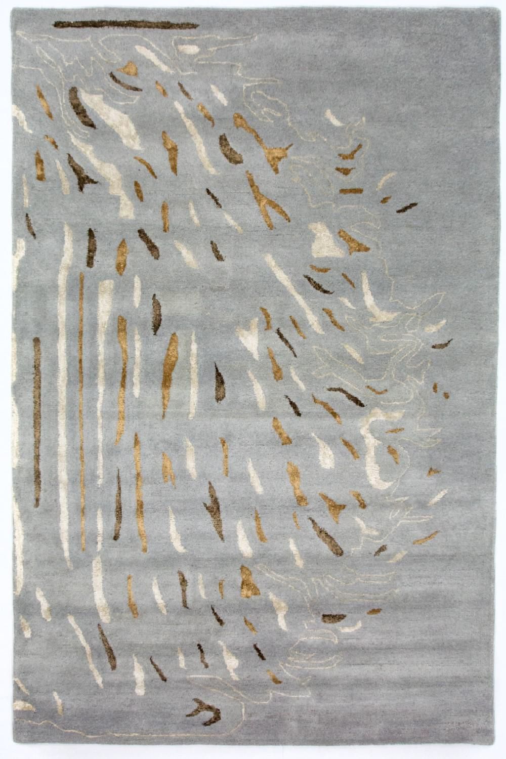 Designermatta - 242 x 153 cm - grått