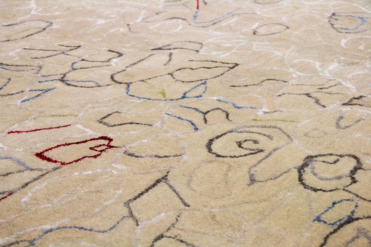 Designermatta - 242 x 152 cm - beige