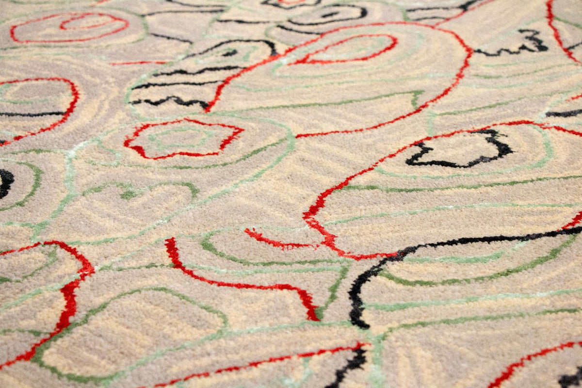 Designermatta - 242 x 152 cm - beige