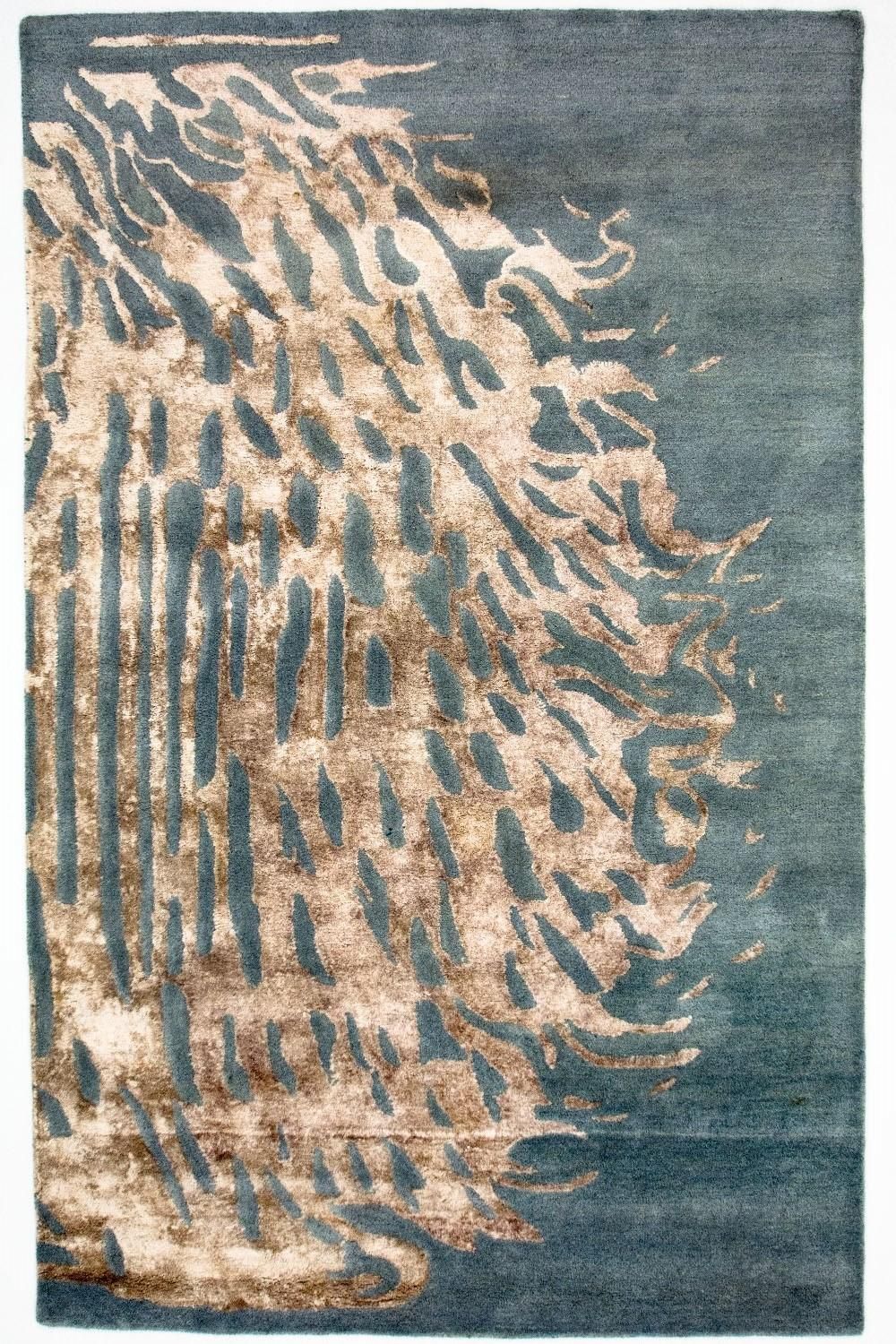 Designermatta - 242 x 153 cm - blå