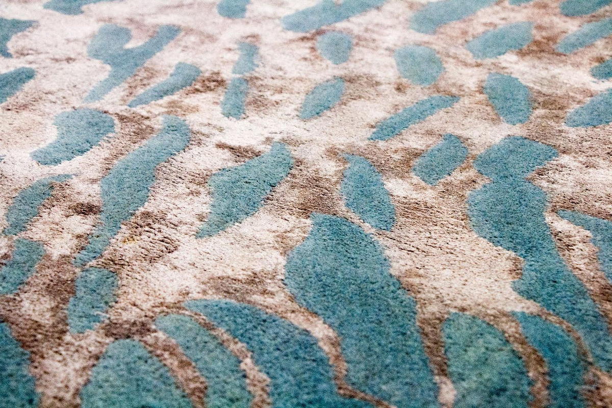 Designermatta - 242 x 153 cm - blå