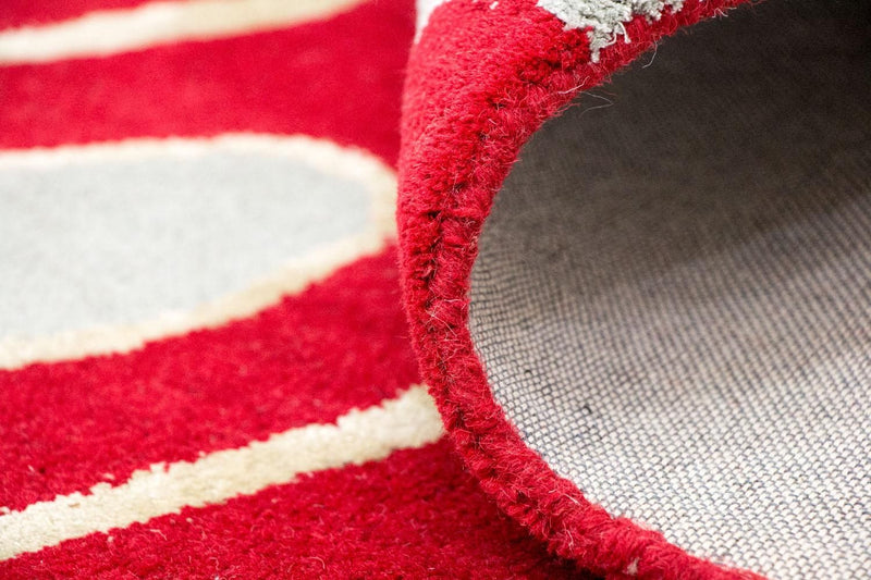 Designermatta - 245 x 152 cm - röd