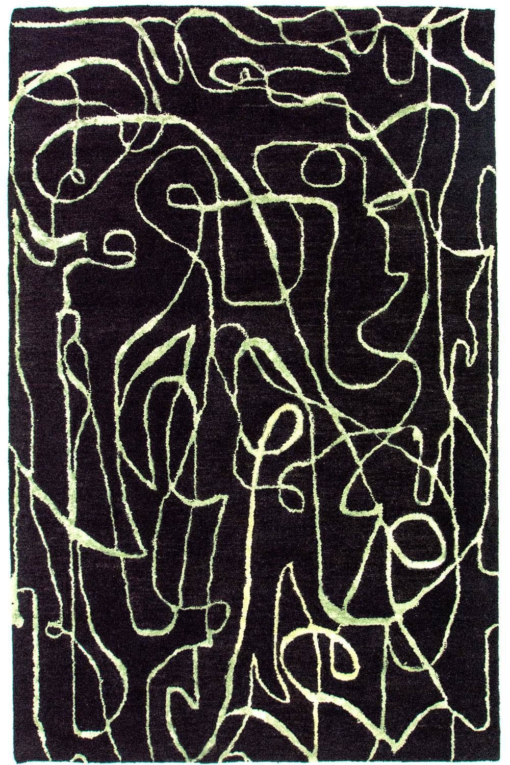 Designermatta - 243 x 152 cm - blå