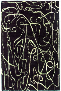 Designermatta - 243 x 152 cm - blå