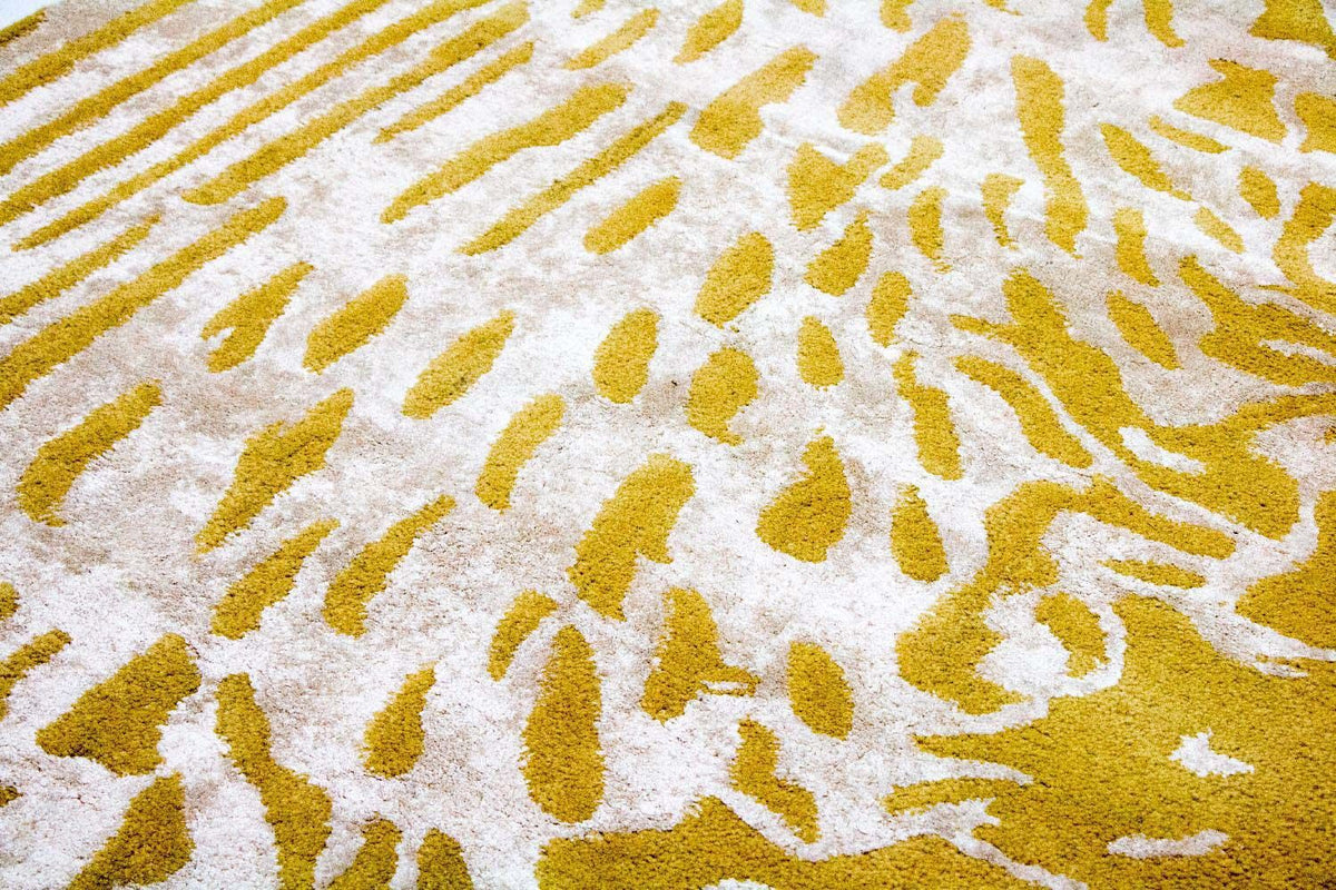 Designermatta - 242 x 154 cm - senapsgult