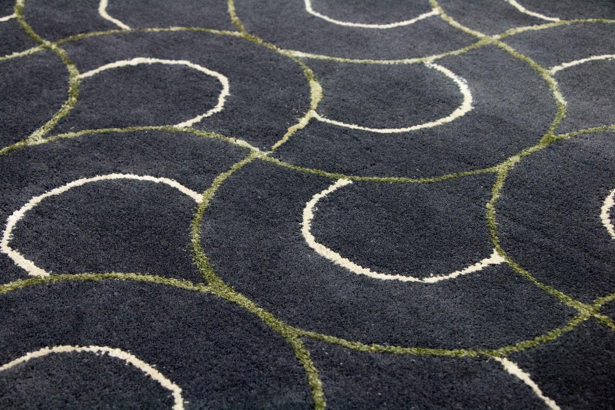 Designermatta - 242 x 152 cm - blå