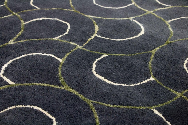 Designermatta - 242 x 152 cm - blå