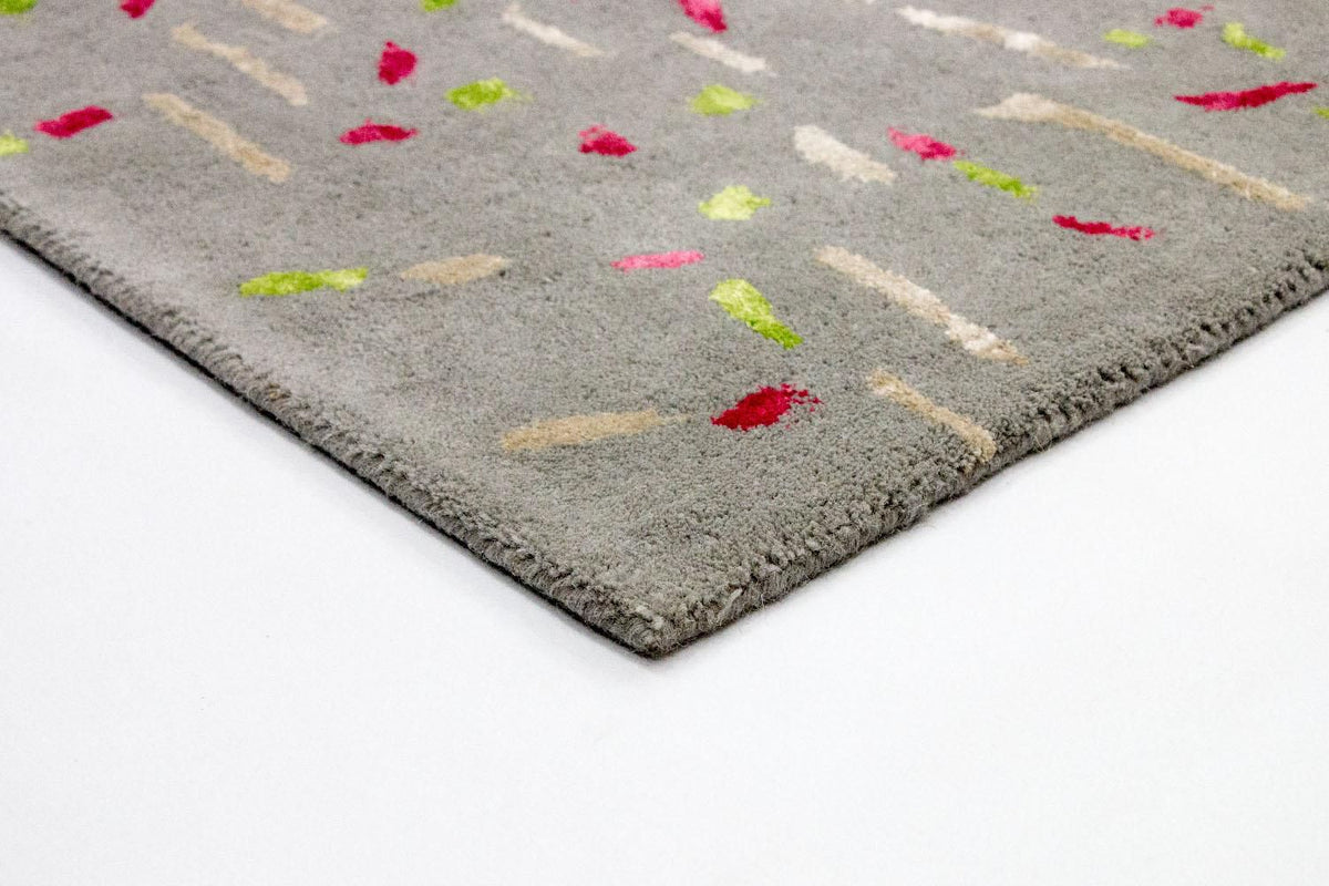Designermatta - 245 x 143 cm - grått