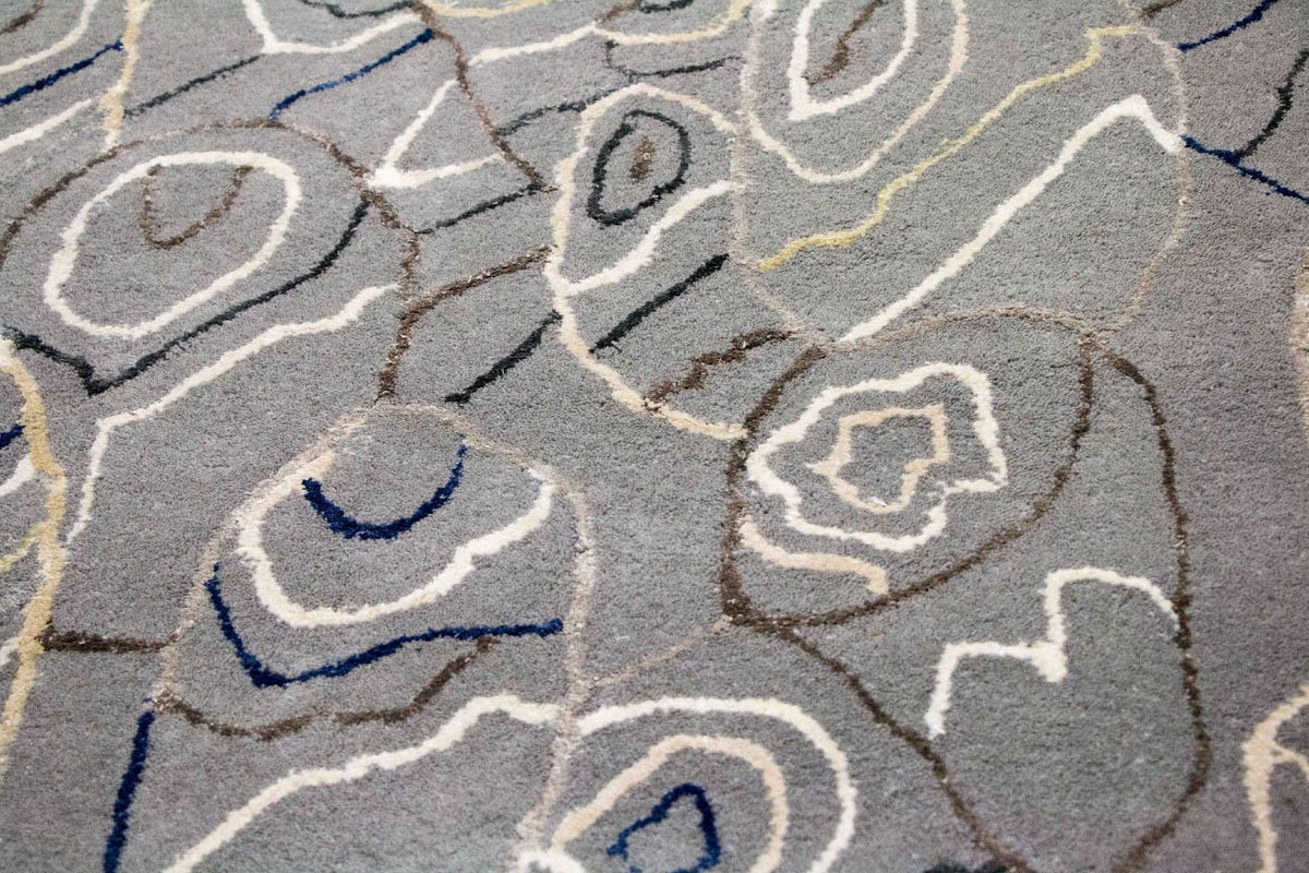 Designermatta - 243 x 155 cm - silver