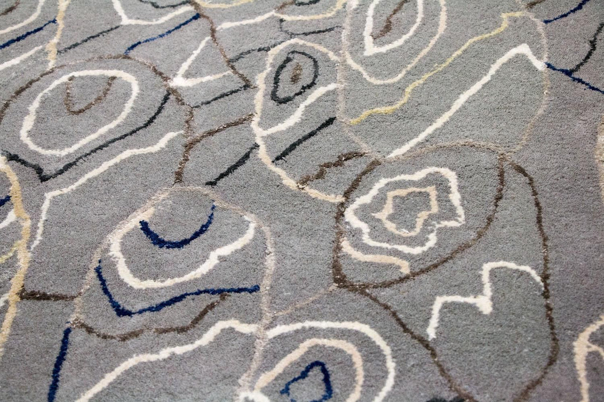 Designermatta - 243 x 155 cm - silver