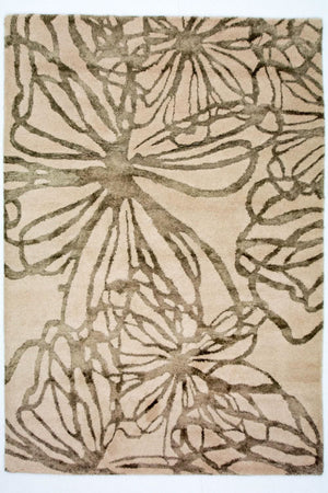 Designermatta - 196 x 135 cm - beige