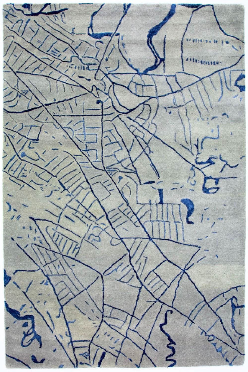 Designermatta - 241 x 153 cm - silver