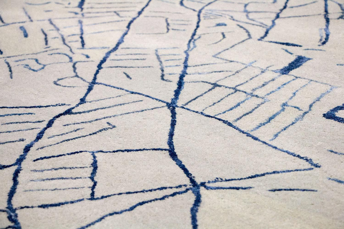 Designermatta - 241 x 153 cm - silver