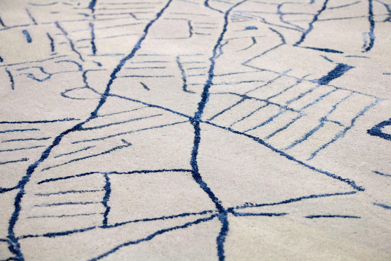 Designermatta - 241 x 153 cm - silver