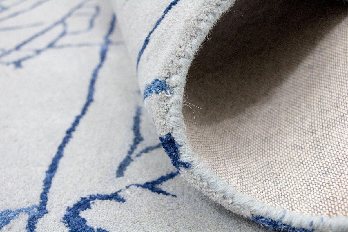 Designermatta - 241 x 153 cm - silver