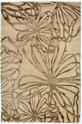 Designermatta - 193 x 134 cm - beige