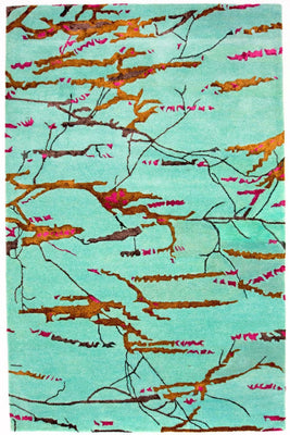 Designermatta - 248 x 154 cm - turkos