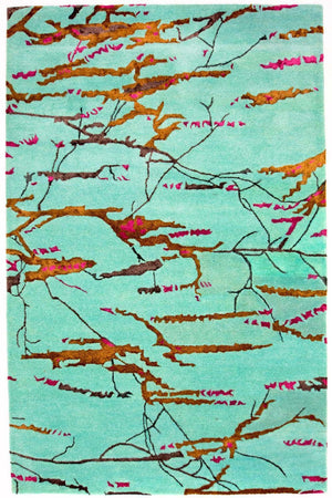 Designermatta - 248 x 154 cm - turkos