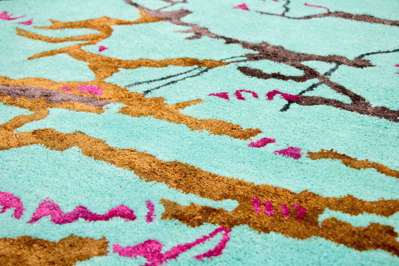 Designermatta - 248 x 154 cm - turkos