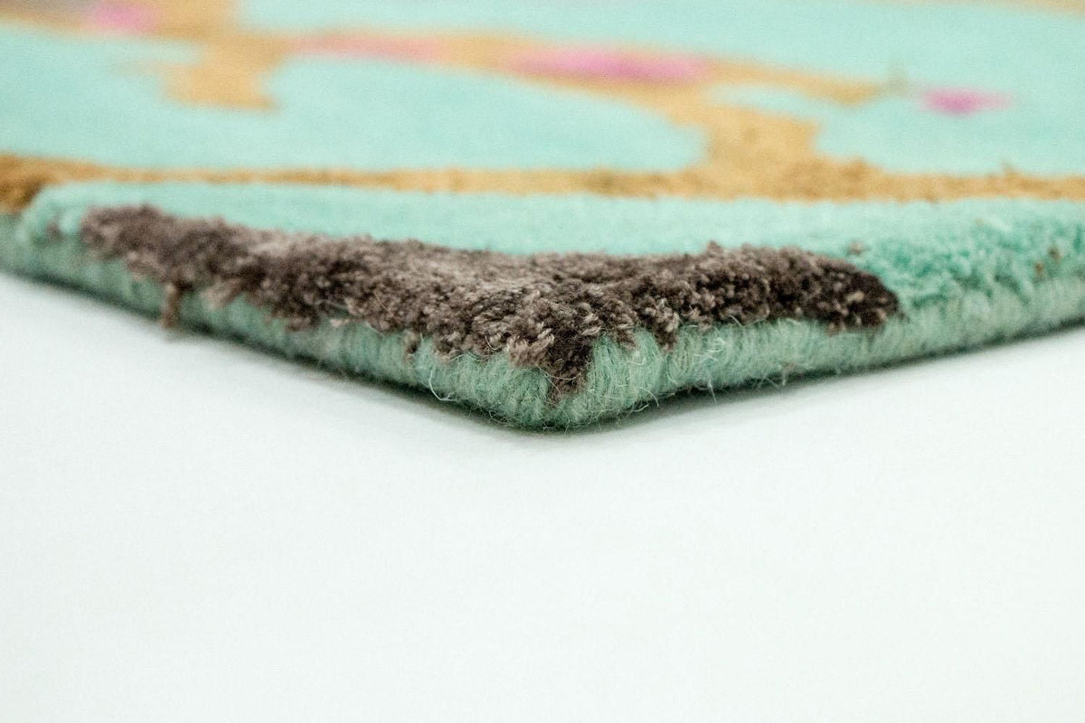 Designermatta - 248 x 154 cm - turkos