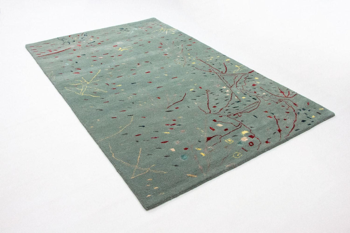 Designermatta - 243 x 156 cm - ljusblå