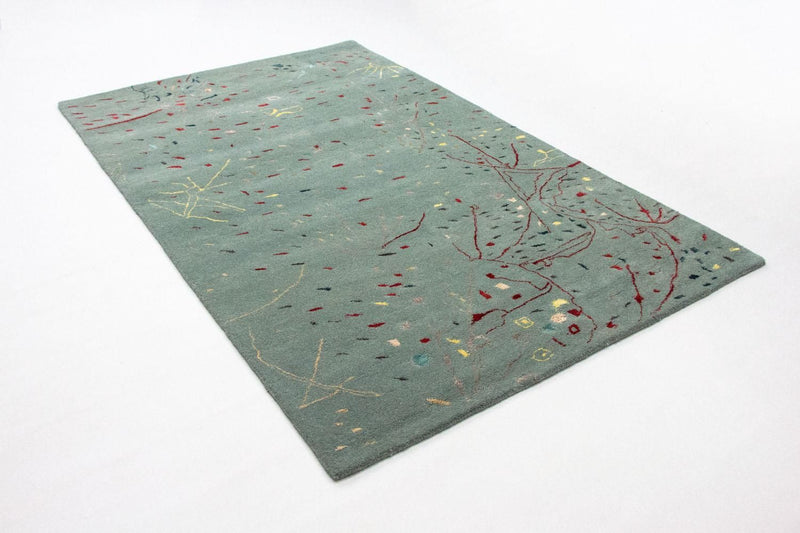 Designermatta - 243 x 156 cm - ljusblå