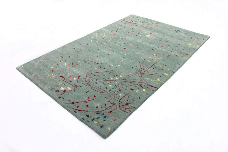 Designermatta - 243 x 156 cm - ljusblå