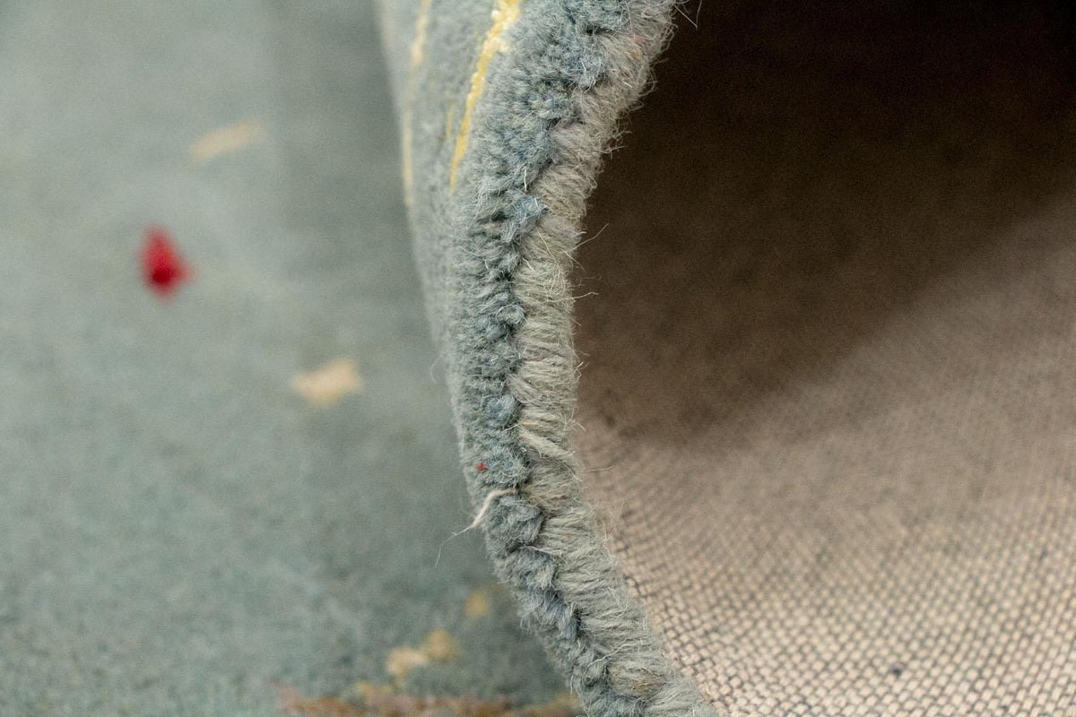 Designermatta - 243 x 156 cm - ljusblå