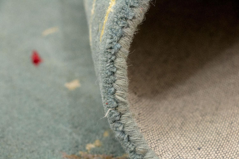 Designermatta - 243 x 156 cm - ljusblå