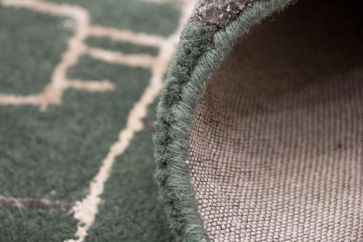 Designermatta - 243 x 154 cm - grön