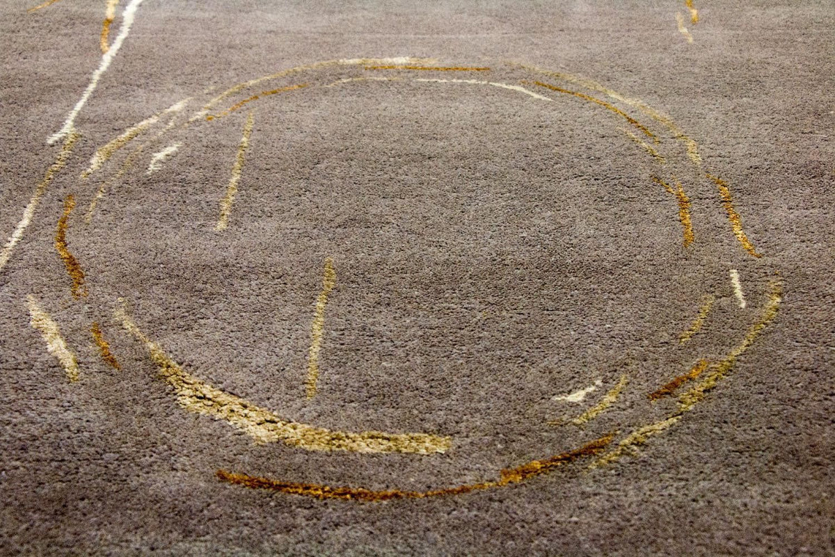 Designermatta - 242 x 151 cm - brun