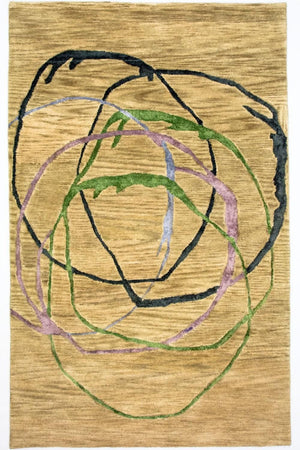 Designermatta - 243 x 152 cm - flerfärgad