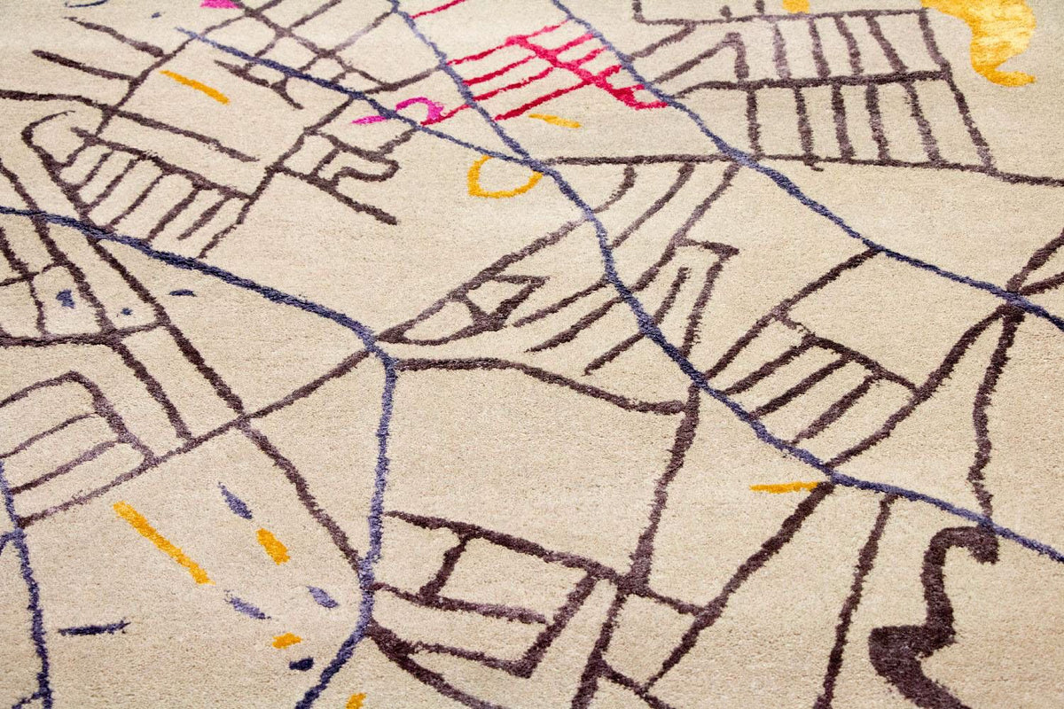 Designermatta - 241 x 152 cm - flerfärgad