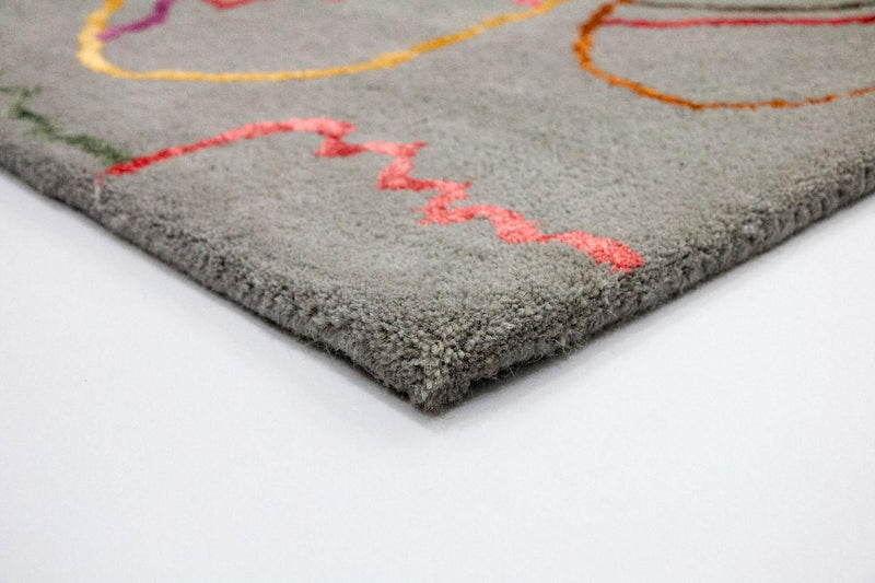 Designermatta - 241 x 153 cm - flerfärgad