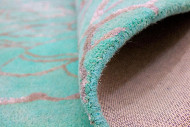 Designermatta - 244 x 153 cm - turkos