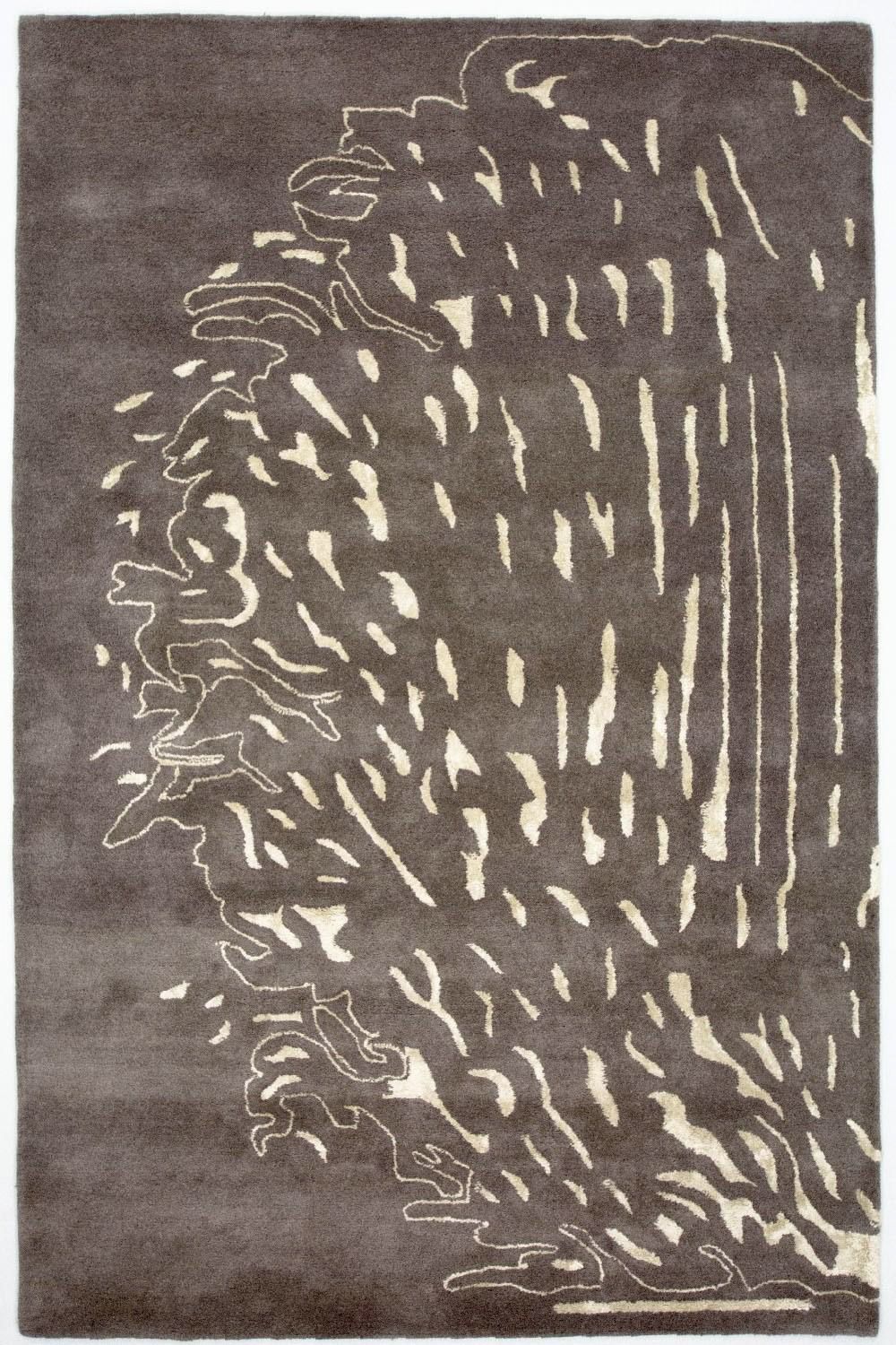 Designermatta - 241 x 153 cm - brun