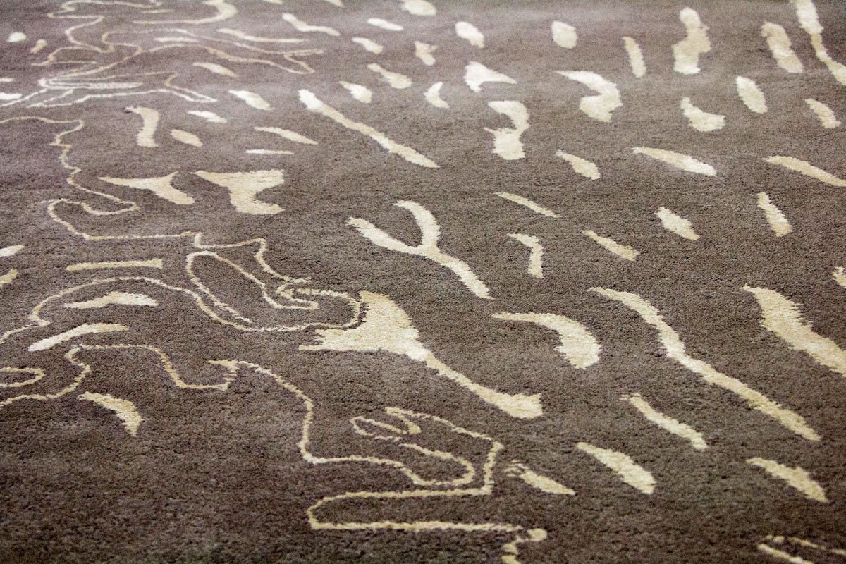 Designermatta - 241 x 153 cm - brun