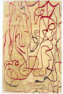 Designermatta - 241 x 152 cm - flerfärgad