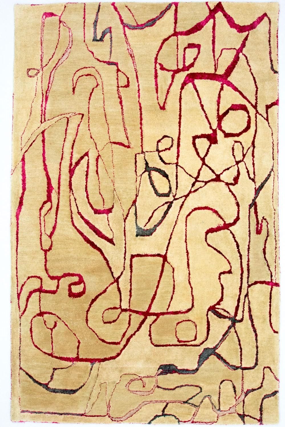 Designermatta - 241 x 152 cm - flerfärgad