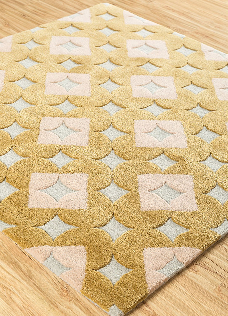 Ullmatta kvadrat  - 180 x 180 cm - guld