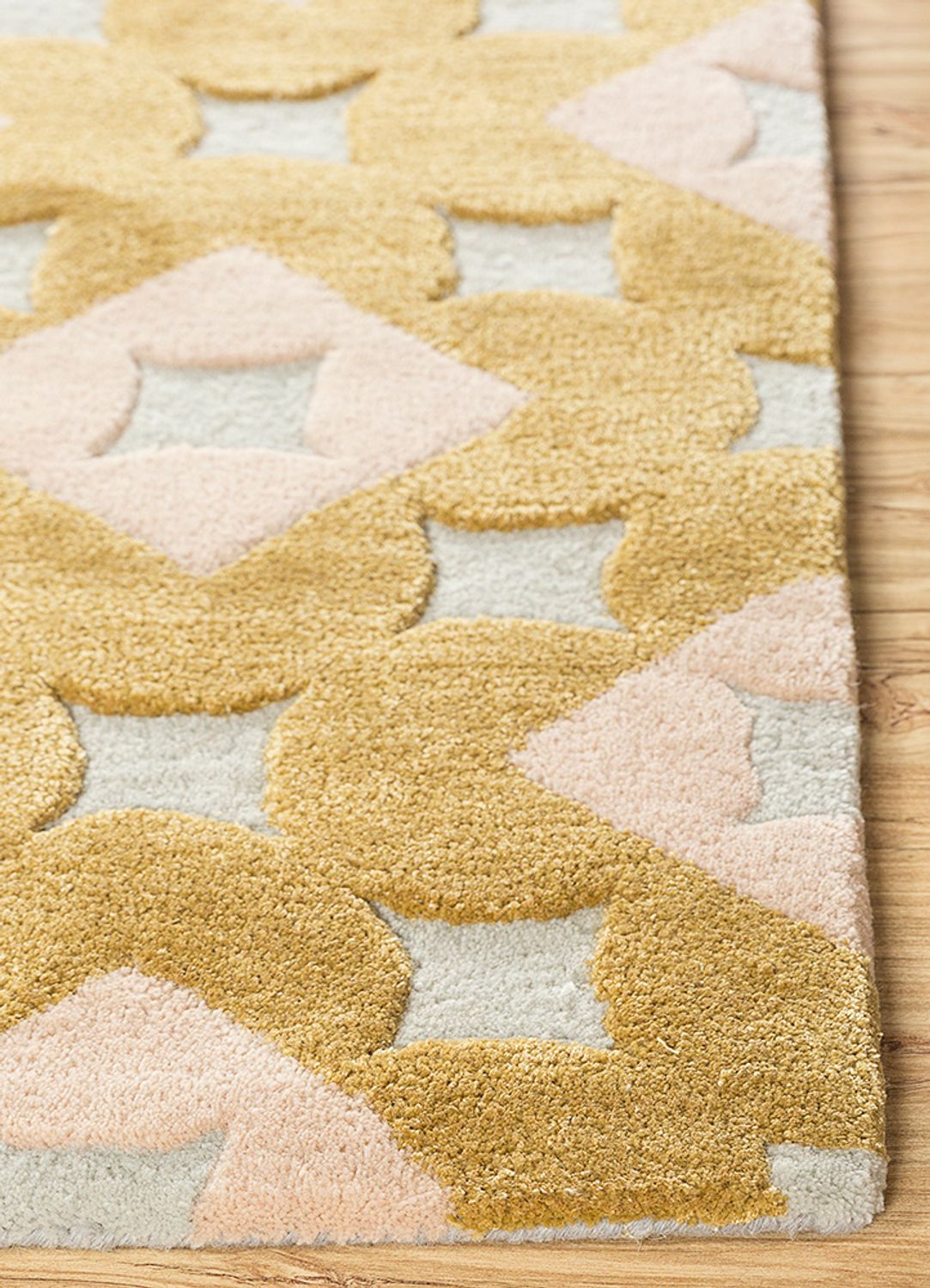 Ullmatta kvadrat  - 180 x 180 cm - guld