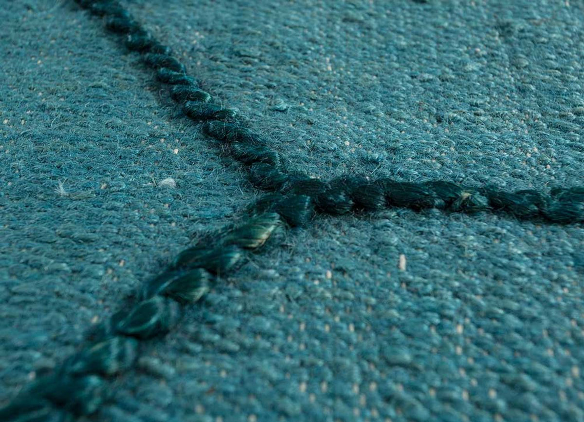 Ullmatta - 240 x 150 cm - havsblått