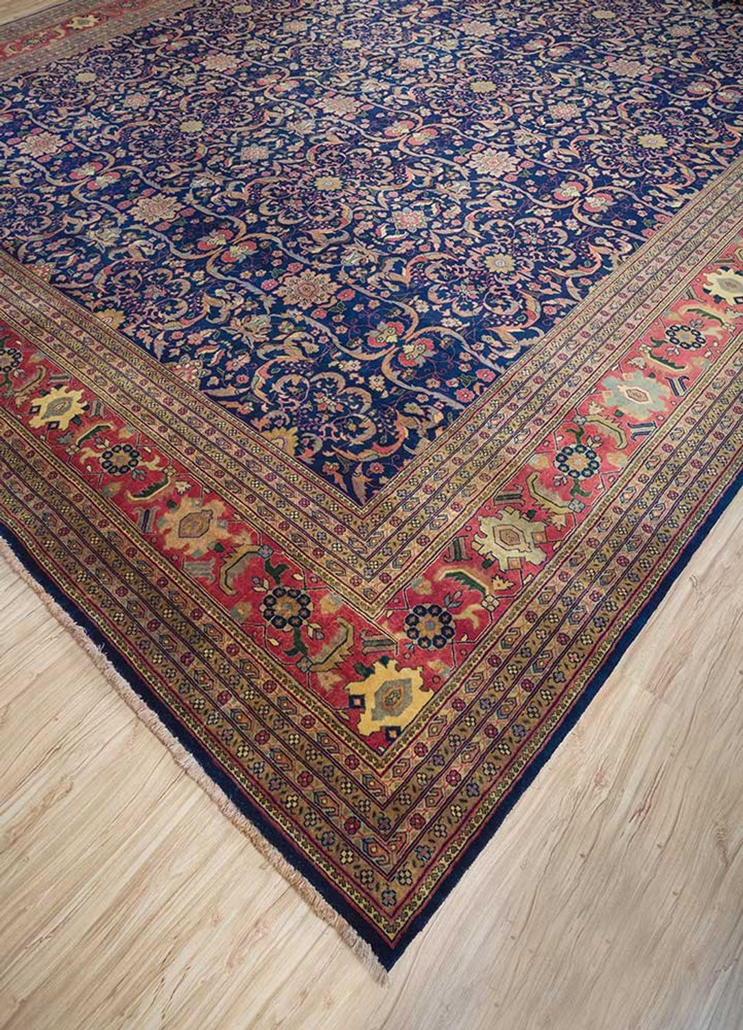 Ullmatta - 450 x 360 cm - blå