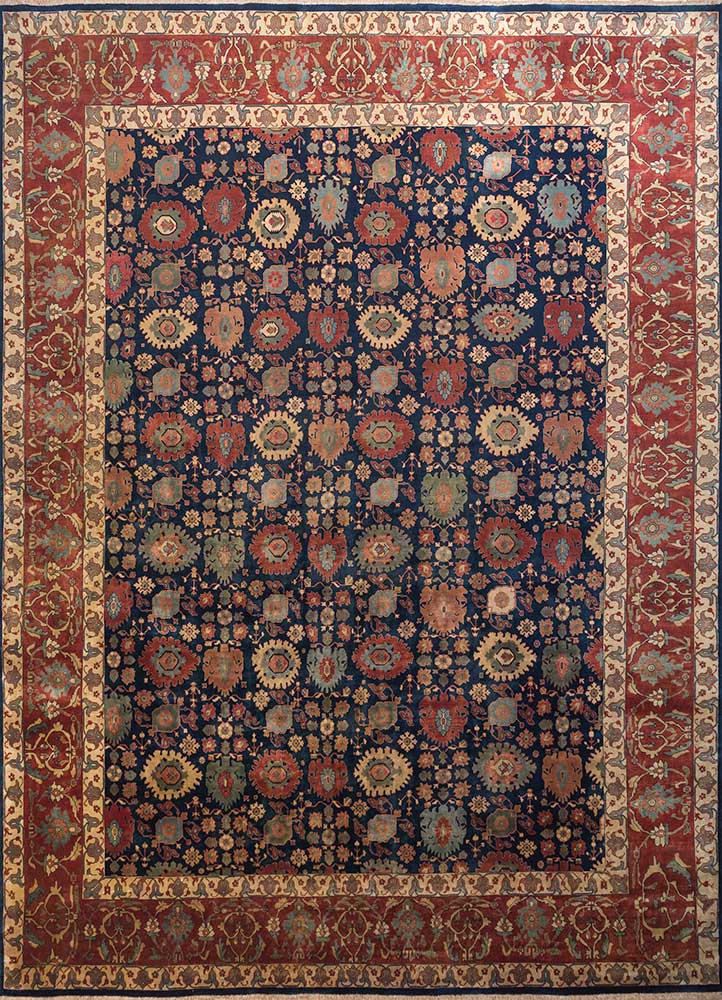 Ullmatta - 435 x 360 cm - blå